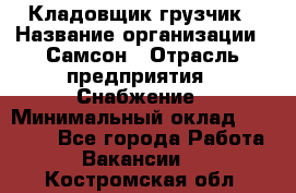 Кладовщик-грузчик › Название организации ­ Самсон › Отрасль предприятия ­ Снабжение › Минимальный оклад ­ 27 000 - Все города Работа » Вакансии   . Костромская обл.